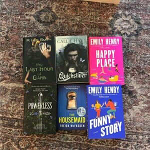 Collection of Six Fiction Books Romance and Fantasy